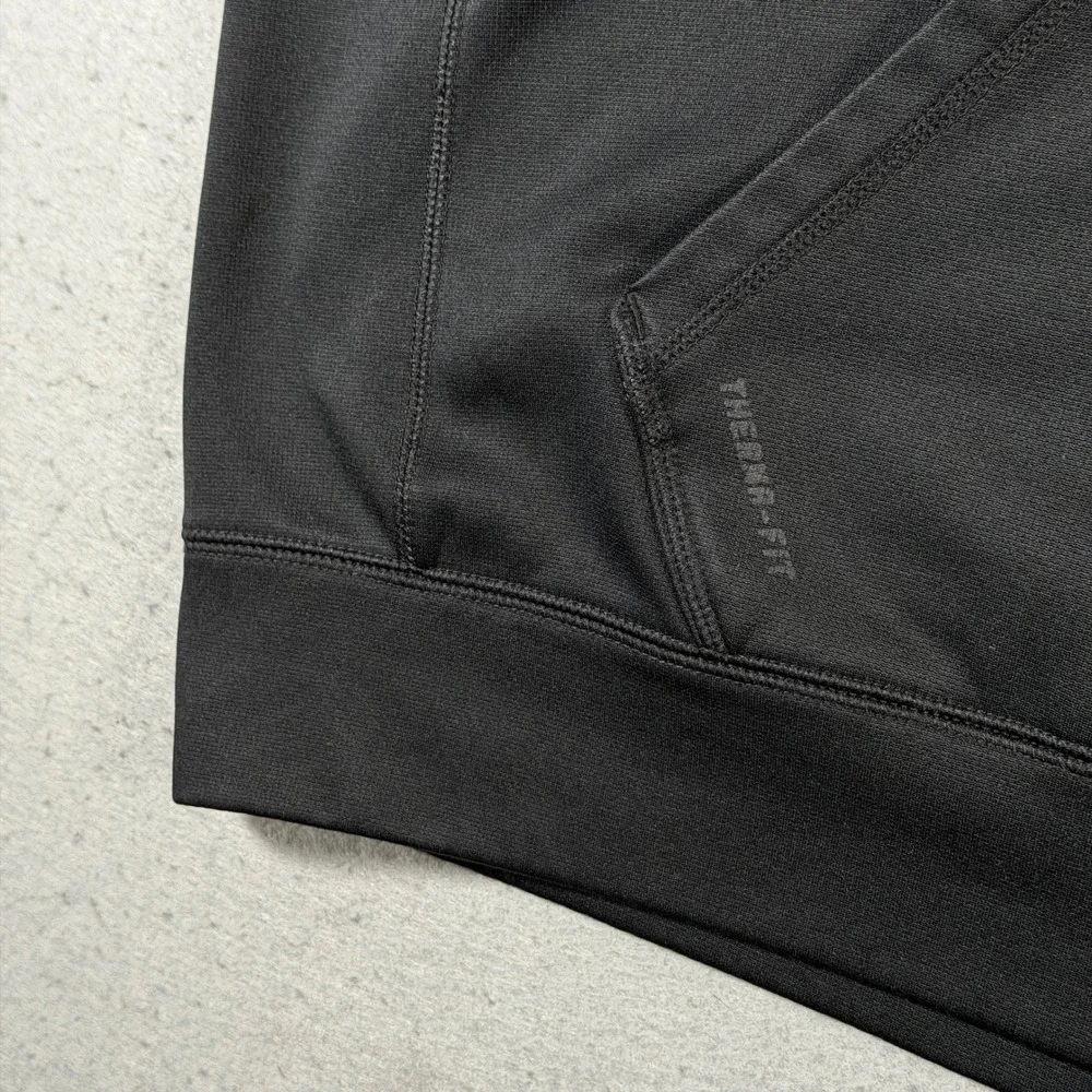 Nike‎ Therma-FIT Hoodie Mens Large Black Silver Swoosh Pullover 480085-010